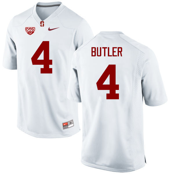 Men Stanford Cardinal #4 Treyjohn Butler College Football Jerseys Sale-White